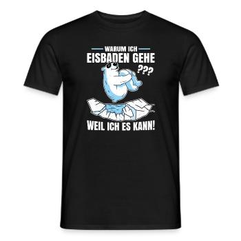 Eisbaden - Männer T-Shirt - Schwarz - Vorne - AI Model Male 178 light (178cm)