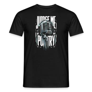 Poetry Slam Writer Poet Literature Slam Poetry Day - Men's T-Shirt - black - Front - AI Model Male 178 light (178cm)