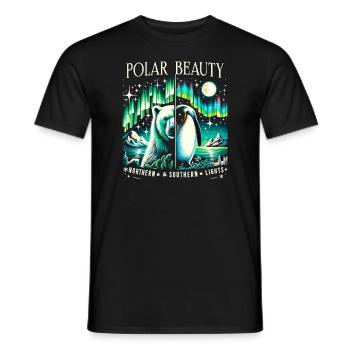 Aurora Aurora Tracker Alaska Wilderness - T-shirt homme - noir - Devant - AI Model Male 178 light (178cm)