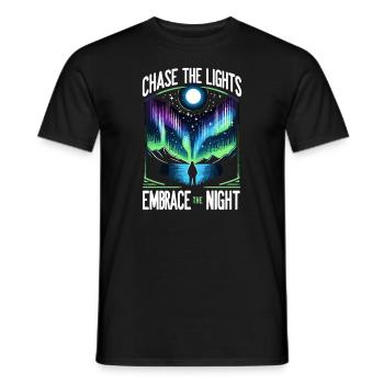 Aurora Aurora Tracker Alaska Wilderness - T-shirt homme - noir - Devant - AI Model Male 178 light (178cm)