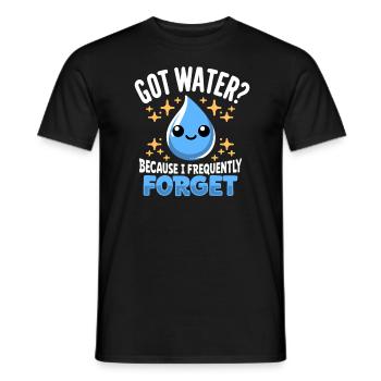 Hydration Drink Water Stay Hydrated Hydration - Men's T-Shirt - black - Front - AI Model Male 178 light (178cm)
