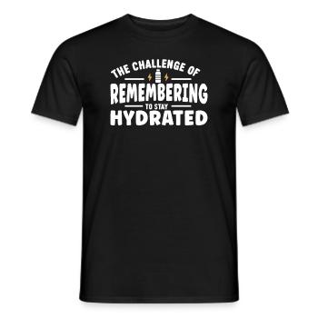 Hydration Drink Water Stay Hydrated - Men's T-Shirt - black - Front - AI Model Male 178 light (178cm)