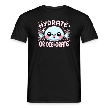 Hydration Drink Water Stay Hydrated Hydration - Men's T-Shirt - black - Front - AI Model Male 178 light (178cm)