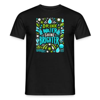 Hydration Drink Water Stay Hydrated - Men's T-Shirt - black - Front - AI Model Male 178 light (178cm)