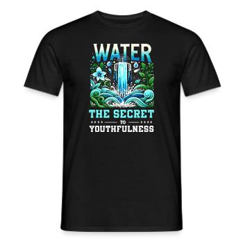 Hydration Drink Water Stay Hydrated - Men's T-Shirt - black - Front - AI Model Male 178 light (178cm)