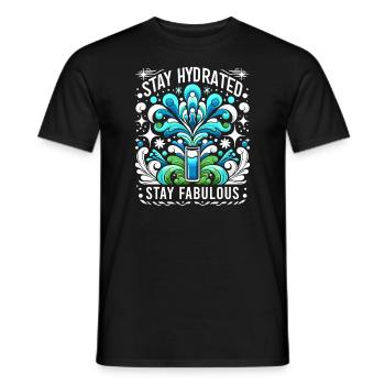 Hydration Drink Water Stay Hydrated - Men's T-Shirt - black - Front - AI Model Male 178 light (178cm)