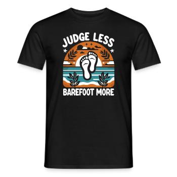 Barefood Lifestlye Ntural Foot Health Foot - Men's T-Shirt - black - Front - AI Model Male 178 light (178cm)