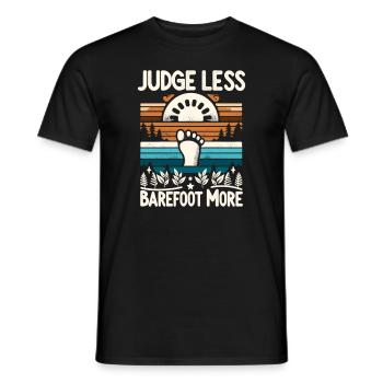 Barefood Lifestlye Ntural Foot Health Foot - Männer T-Shirt - Schwarz - Vorne - AI Model Male 178 light (178cm)