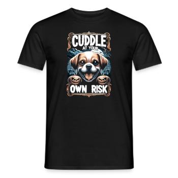 Chien d'horreur Halloween Spooky Dog Lover Chien gothique - T-shirt homme - noir - Devant - AI Model Male 178 light (178cm)