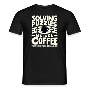 Puzzle Lover Jigzaw Puzzle Jeu de société Puzzler - T-shirt homme - noir - Devant - AI Model Male 178 light (178cm)
