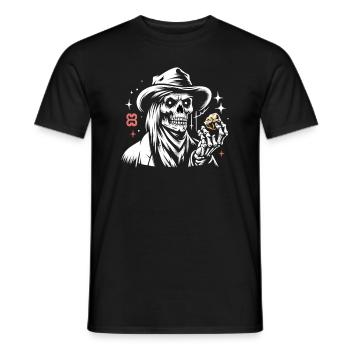 Cowboy Barn Bull Rider Rodeo Country Western - Männer T-Shirt - Schwarz - Vorne - AI Model Male 178 light (178cm)