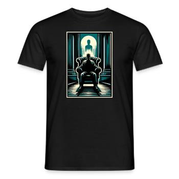 Psychological Horror psychiatric suspense - Men's T-Shirt - black - Front - AI Model Male 178 light (178cm)