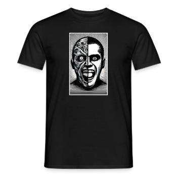 Psychological Horror psychiatric suspense - Men's T-Shirt - black - Front - AI Model Male 178 light (178cm)