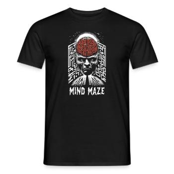 Psychological Horror psychiatric suspense - Men's T-Shirt - black - Front - AI Model Male 178 light (178cm)