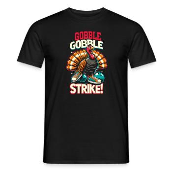 Funny bowling-team-bowler-strike-bowling-club - Men's T-Shirt - black - Front - AI Model Male 178 light (178cm)