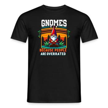 Garden Gnomes Gnome Lover Funny Gnome Gardening - Men's T-Shirt - black - Front - AI Model Male 178 light (178cm)