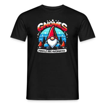 Garden Gnomes Gnome Lover Funny Gnome Gardening - Men's T-Shirt - black - Front - AI Model Male 178 light (178cm)