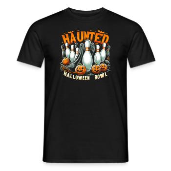 Funny bowling team bowler strike bowling club - Men's T-Shirt - black - Front - AI Model Male 178 light (178cm)
