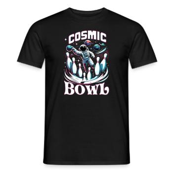 Funny bowling team bowler strike bowling club - Men's T-Shirt - black - Front - AI Model Male 178 light (178cm)