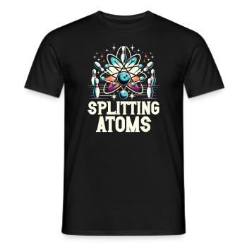 Funny bowling team bowler strike bowling club - Men's T-Shirt - black - Front - AI Model Male 178 light (178cm)