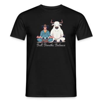 Rodeo Bull Riding Livestock Show Farmer Cattle - Männer T-Shirt - Schwarz - Vorne - AI Model Male 178 light (178cm)