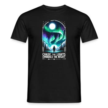 Aurora Aurora Tracker Alaska Wilderness - T-shirt homme - noir - Devant - AI Model Male 178 light (178cm)