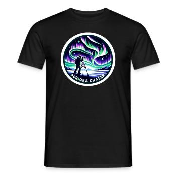 Aurora Aurora Tracker Alaska Wilderness - T-shirt homme - noir - Devant - AI Model Male 178 light (178cm)