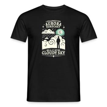 Aurora Aurora Tracker Alaska Wilderness - T-shirt homme - noir - Devant - AI Model Male 178 light (178cm)