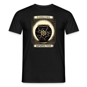 Kintsugi Kintsukuroi Imperfekte Japanische Kunst - Männer T-Shirt - Schwarz - Vorne - AI Model Male 178 light (178cm)