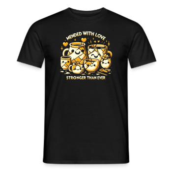 Kintsugi Kintsukuroi Imperfekte Japanische Kunst - Männer T-Shirt - Schwarz - Vorne - AI Model Male 178 light (178cm)