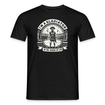 Jules César Histoire romaine Empire romain - T-shirt homme - noir - Devant - AI Model Male 178 light (178cm)