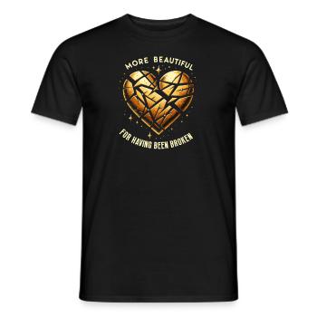 Kintsugi Kintsukuroi Imperfekte Japanische Kunst - Männer T-Shirt - Schwarz - Vorne - AI Model Male 178 light (178cm)