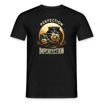Kintsugi Kintsukuroi Imperfekte Japanische Kunst - Männer T-Shirt - Schwarz - Vorne - AI Model Male 178 light (178cm)