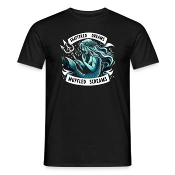 Creepy Sirens, Horror Mermaid, Creepy - Men's T-Shirt - black - Front - AI Model Male 178 light (178cm)