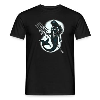 Creepy Sirens, Horror Mermaid, Creepy - Men's T-Shirt - black - Front - AI Model Male 178 light (178cm)