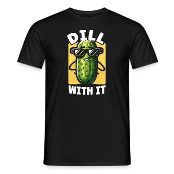 Pickle Lover Funny Pickle Dill Pickle Pickled - Men's T-Shirt - black - Front - AI Model Male 178 light (178cm)