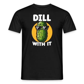 Pickle Lover Funny Pickle Dill Pickle Pickled - Men's T-Shirt - black - Front - AI Model Male 178 light (178cm)