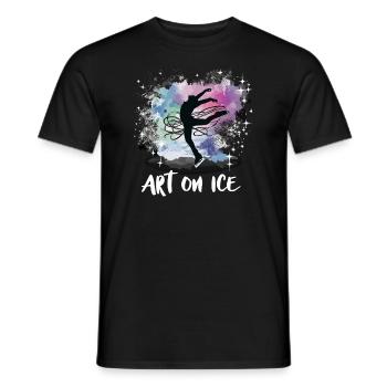 Patinage sur glace Patineurs sur glace - T-shirt homme - noir - Devant - AI Model Male 178 light (178cm)