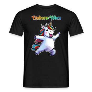 Tanzendes Einhorn Vibes - Männer T-Shirt - Schwarz - Vorne - AI Model Male 178 light (178cm)