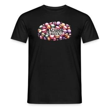 Macaron lovers French macarons - Men's T-Shirt - black - Front - AI Model Male 178 light (178cm)