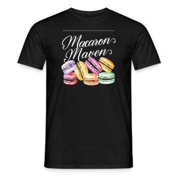 Macaron lovers French macarons - Men's T-Shirt - black - Front - AI Model Male 178 light (178cm)