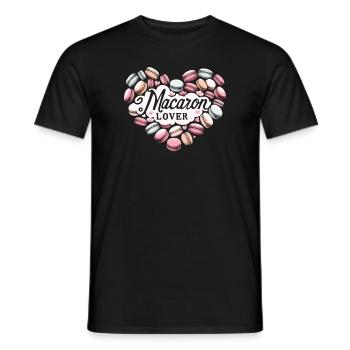 Macaron lovers French macarons - Men's T-Shirt - black - Front - AI Model Male 178 light (178cm)