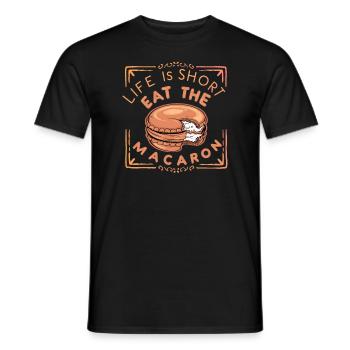Macaron lovers French macarons - Men's T-Shirt - black - Front - AI Model Male 178 light (178cm)