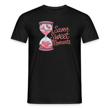 Macaron lovers French macarons - Men's T-Shirt - black - Front - AI Model Male 178 light (178cm)