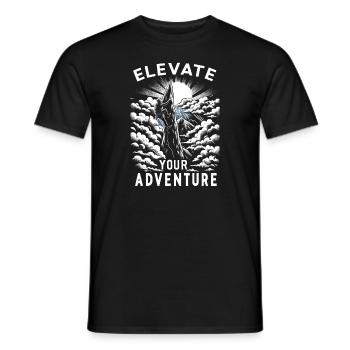 Escalade, Aventure en plein air, Escalade de bloc - T-shirt homme - noir - Devant - AI Model Male 178 light (178cm)