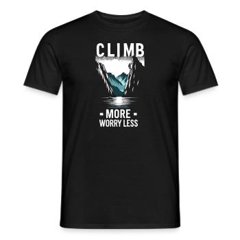 Escalade, Aventure en plein air, Escalade de bloc - T-shirt homme - noir - Devant - AI Model Male 178 light (178cm)