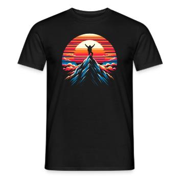 Escalade, Aventure en plein air, Escalade de bloc - T-shirt homme - noir - Devant - AI Model Male 178 light (178cm)