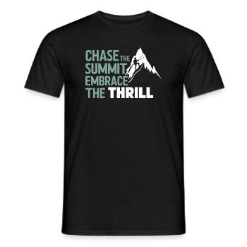 Escalade, Aventure en plein air, Escalade de bloc - T-shirt homme - noir - Devant - AI Model Male 178 light (178cm)