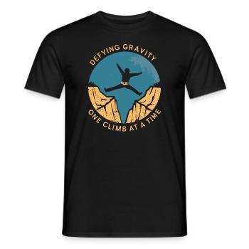 Escalade, Aventure en plein air, Escalade de bloc - T-shirt homme - noir - Devant - AI Model Male 178 light (178cm)