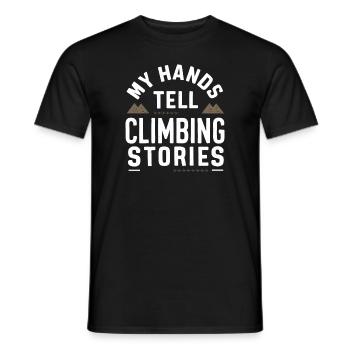 Escalade, Aventure en plein air, Escalade de bloc - T-shirt homme - noir - Devant - AI Model Male 178 light (178cm)